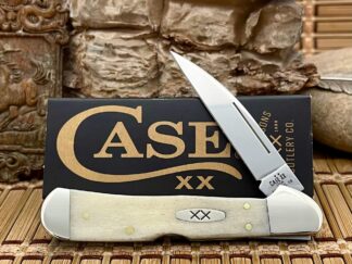 Case XX USA 2025 Smooth Natural Bone 13319 XX Oval Copperlock Knife