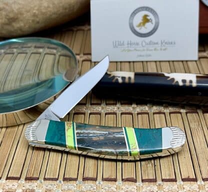 Case XX Wild Horse Custom Mammoth Tooth & Imperial Jade Sowbelly Knife #1/1 - Image 3