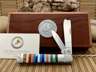 Case XX Wild Horse Custom Exotic PATCHWORK Gemstone Razor Barlow Knife #01
