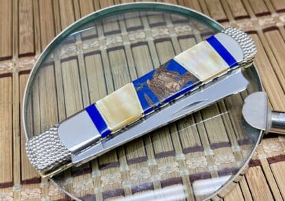 Case XX Wild Horse Custom Gold Lip Pearl & Lapis w/Gold Razor Barlow Knife #1