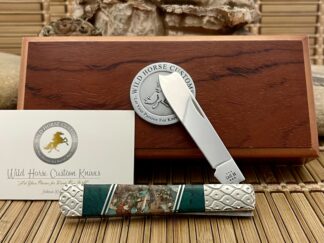Case XX Wild Horse Custom Imperial Jade & Ocean Jasper Razor OceKnife #1/1