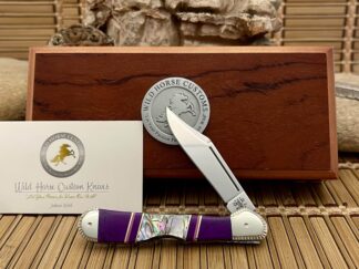 Case XX Wild Horse Custom Paua Abalone & Sugalite Mini Copperlock Knife #01
