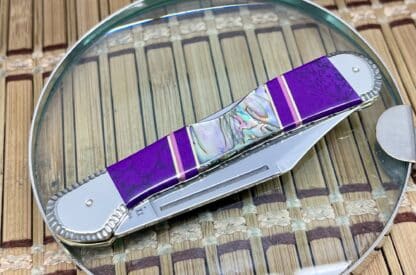 Case XX Wild Horse Custom Paua Abalone & Sugalite Mini Copperlock Knife #01 - Image 2