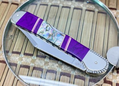 Case XX Wild Horse Custom Paua Abalone & Sugalite Mini Copperlock Knife #01 - Image 4