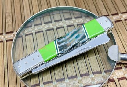 Case XX Wild Horse Custom Exotic Mammoth Tooth & Gaspeite Razor Barlow Knife #1/1 - Image 2