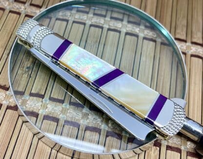 Case XX Wild Horse Custom Gold Lip Pearl & Sugalite Razor Barlow Knife #1 - Image 2