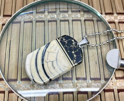 Wild Horse Custom Cross-Cut Mammoth Nickel Silver Knife Collectors Dog Tags #02 Second - Image 2