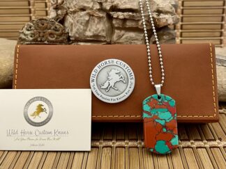 Wild Horse Custom Sonora Sunset Nickel Silver Knife Collectors Dog Tags #1