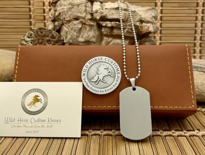 Wild Horse Custom Sonora Sunset Nickel Silver Knife Collectors Dog Tags #1 - Image 3