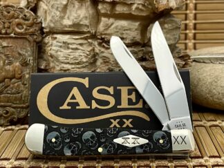 Case XX USA Gray Bone SKULL Blackout Diamond XX Trapper 1/500 Knife