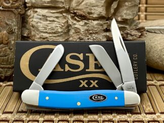 Case XX USA Smooth Light Blue Synthetic 68906 Medium Stockman Knife