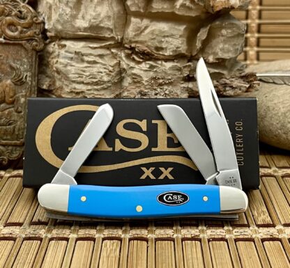 Case XX USA Smooth Light Blue Synthetic 68906 Medium Stockman Knife