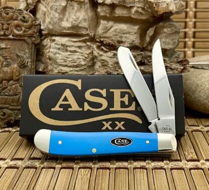 Case XX USA Smooth Light Blue Synthetic 68901 Mini Trapper Knife