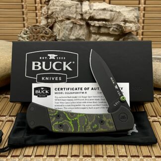 Buck 112 USA Ranger Toxic Moss CamoCarbon S30V Sport BOTM Lockback Hunter Knife