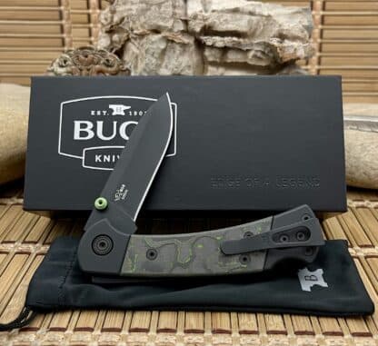 Buck 112 USA Ranger Toxic Moss CamoCarbon S30V Sport BOTM Lockback Hunter Knife - Image 2