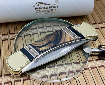 Buck 110 USA Michael Prater Cross-Cut Mammoth Fossil Lockback Hunter Knife - Image 2