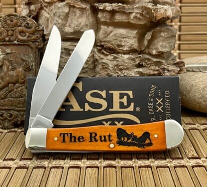 NEW Case XX USA Persimmon Bone The RUT Deer 1/500 Trapper Pocket Knife - Image 2