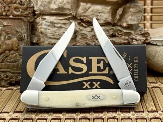 Case XX USA 2025 Smooth Natural Bone 13317 XX Oval Muksrat Knife