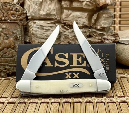 Case XX USA 2025 Smooth Natural Bone 13317 XX Oval Muksrat Knife