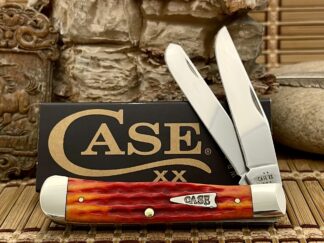 Case XX USA Kinfolks Jig Indian Paintbrush Bone 42320 Trapper Knife