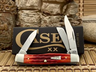 Case XX USA Kinfolks Jig Indian Paintbrush Bone 42321 Medium Stockman Knife