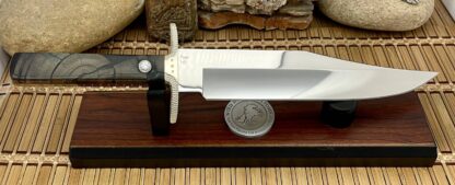Buck USA 916 Wild Horse Custom Cross-Cut Mammoth Fossil Bowie Knife w/Diamonds