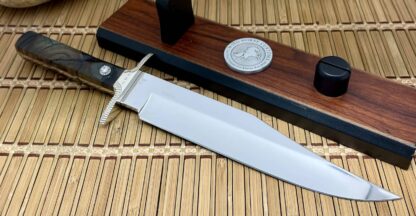 Buck USA 916 Wild Horse Custom Cross-Cut Mammoth Fossil Bowie Knife w/Diamonds - Image 5