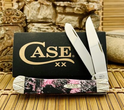 Case XX USA Custom Black Salmon Engraved Trapper Knife