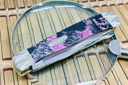Case XX USA Custom Black Salmon Engraved Trapper Knife - Image 2