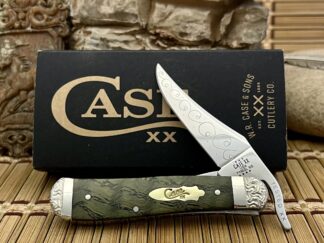 Case XX USA Custom Kelly Green Curly Oak Russlock Knife #2