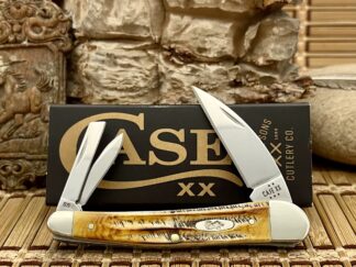 case xx burnt bone stag seahorse whittler