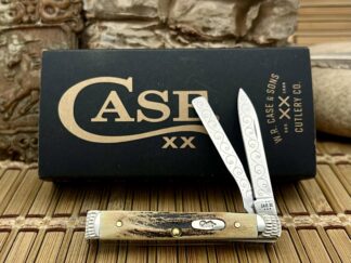 Case XX USA Custom Genuine Stag Engraved Baby Doc Doctors Knife #03