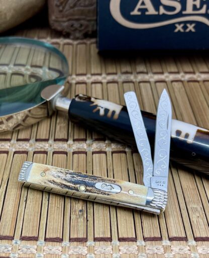 Case XX USA Custom Genuine Stag Engraved Baby Doc Doctors Knife #03 - Image 2