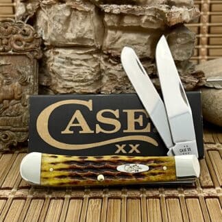 Case XX USA Heritage Jig Honeycomb Bone 32270 Trapper Knife