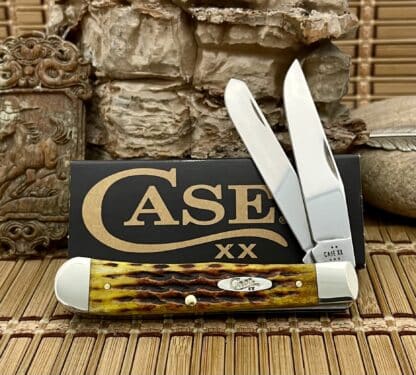 Case XX USA Heritage Jig Honeycomb Bone 32270 Trapper Knife
