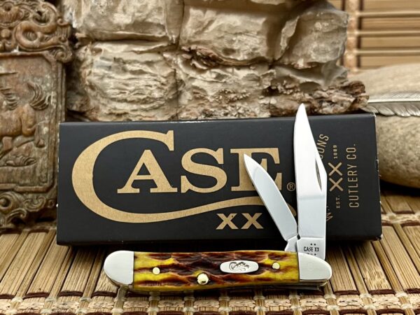 Case XX USA Heritage Jig Honeycomb Bone 32276 Peanut Knife