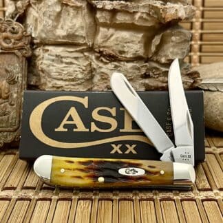 Case XX USA Heritage Jig Honeycomb Bone 32271 Mini Trapper Knife
