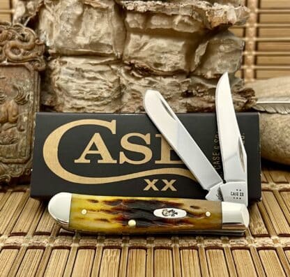 Case XX USA Heritage Jig Honeycomb Bone 32271 Mini Trapper Knife