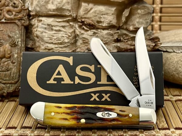 Case XX USA Heritage Jig Honeycomb Bone 32271 Mini Trapper Knife