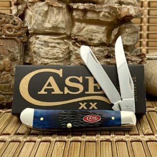 Case XX USA Rogers Jig Navy Blue Bone 7321 Stainless Mini Trapper Knife