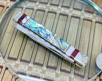 Case XX Wild Horse Custom Abalone & Bloody Jasper Baby Doc Knife #1 - Image 5