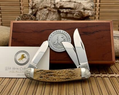 Case XX Wild Horse Custom Mammoth Bark Fossil Sowbelly Knife #3