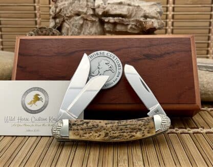 Case XX Wild Horse Custom Mammoth Bark Fossil Sowbelly Knife #3 - Image 4