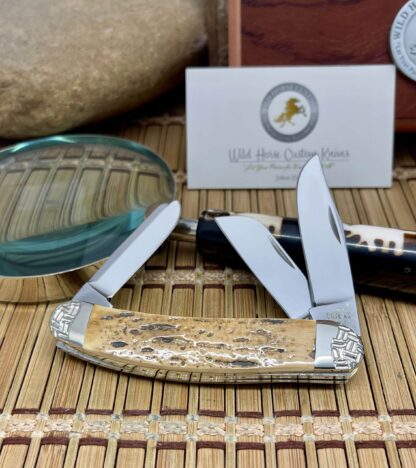 Case XX Wild Horse Custom Mammoth Bark Fossil Sowbelly Knife #3 - Image 2
