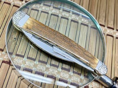 Case XX Wild Horse Custom Mammoth Bark Fossil Seahorse Whittler Knife #8 - Image 2