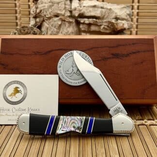 Case XX Wild Horse Custom Paua Abalone, River Agate & Onyx Copperlock Knife #1