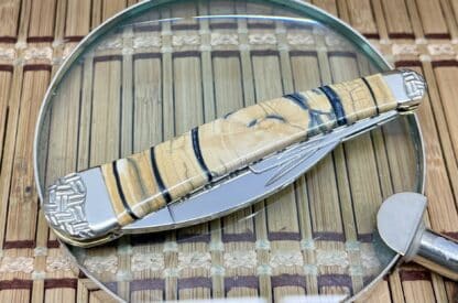 Case XX Wild Horse Custom Cross-Cut Mammoth Fossil Seahorse Whittler Knife #5 - Image 3