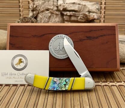 Case XX Wild Horse Custom Exotic Abalone & Yellow Spiny Sowbelly Knife #1/1