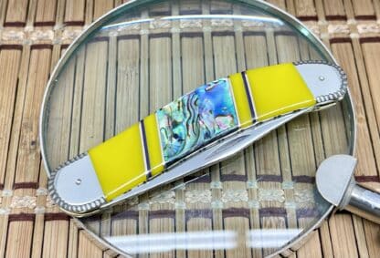 Case XX Wild Horse Custom Exotic Abalone & Yellow Spiny Sowbelly Knife #1/1 - Image 3