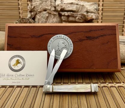 Case XX Wild Horse Custom Brown Lip Pearl & Mammoth Baby Doc Knife #1 - Image 4
